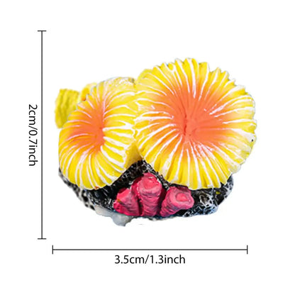 Small Coral Fish Tank Decor Tiny Sea Coral Artificial Decor Aquarium Decor For Fish Tank Aquarium Animal Terrarium And Family
