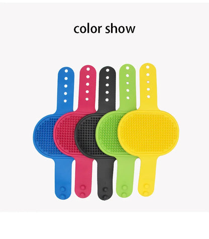 Soft Rubber Dog Brush Comb Cat Bath Brush Rubber Glove Hair Fur Grooming Massage Brush For Dog Cats Pet Bath Supplies
