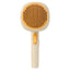Cat Deshedding Brush Cat Brush For Shedding Curved Comb Teeth Brush With Release Button Portable Pet Massage Brushes For Massage