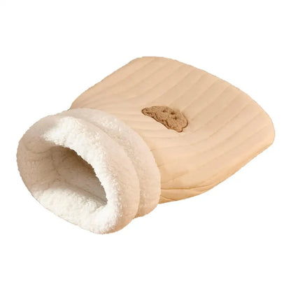 New Creative Pocket Cat Nest Semi-enclosed Pet Sleeping Bag Lambswool PP Cotton Warm And Comfortable Cat Sleeping 44/54cm Bag