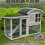 Rabbit Cage Extra Large Small Rabbit Cage Pet Rabbit Housing Outdoor Household Solid Wood Double decker Villa Breeding Cage