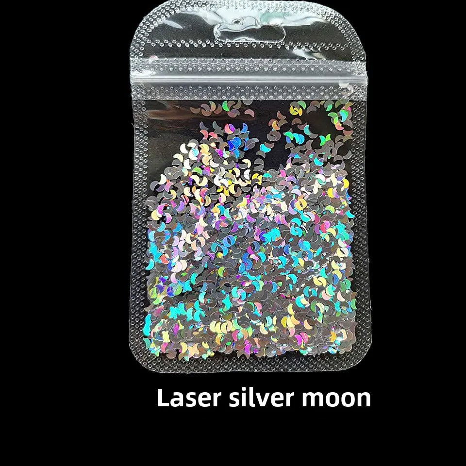 Cross-border Supply 10G BaG Laser Sequins Laser Four-pointed Star Butterfly Star DIY Crystal Glue Material