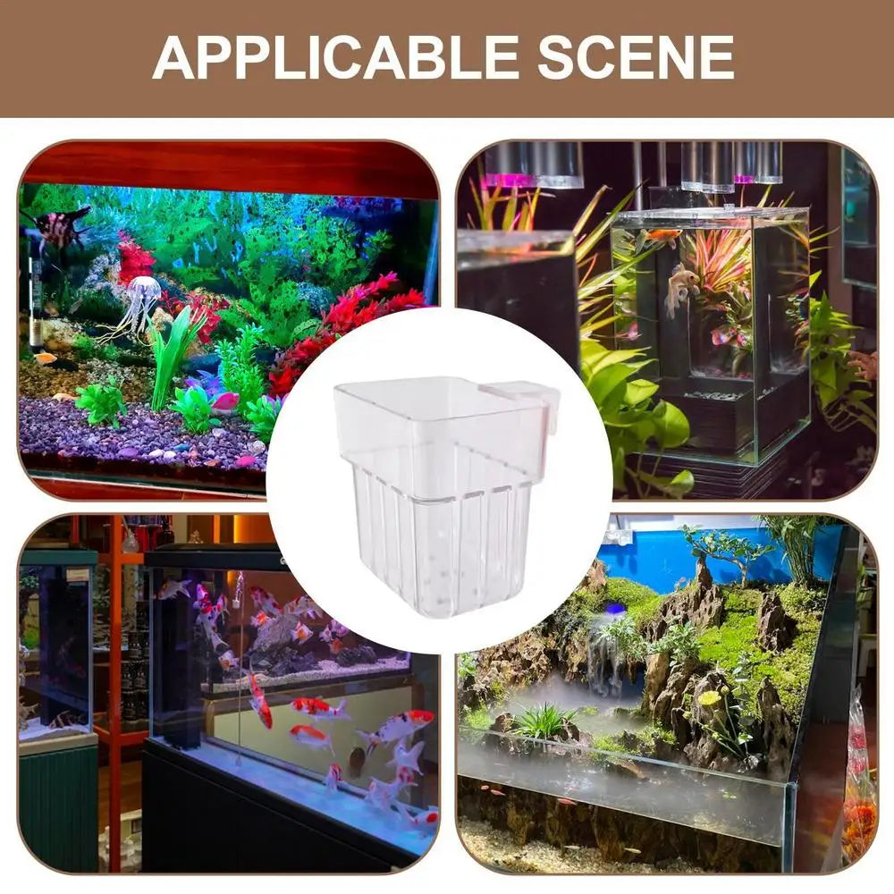 Aquarium Plant Basket Transparent Aquarium Decorations Plants Pot Aquatic Plants Holder Aquatic Plant Cup Fish Tank Planter