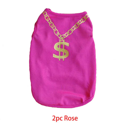 2pc Quick Dry Dog Shirt, Mesh Summer Dog Clothes Dollar Vest for Small Dogs,Sun-Protection Sleeveless Shirts for Dog Puppy Vest