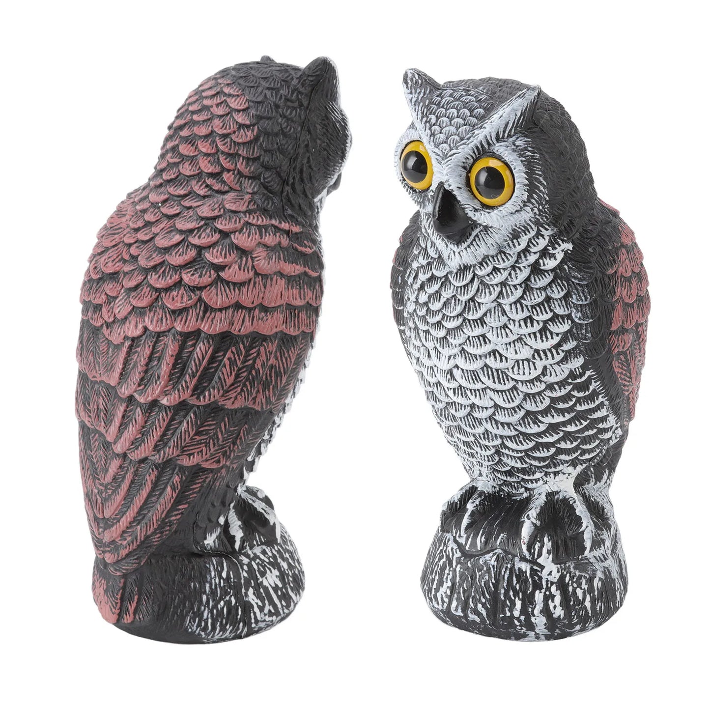 Owl Bird Deterrent Garden Plastic Owls to Keep Birds Away Waterproof Sunscreen Owl to Scare Birds Away Fake Owl for Birds