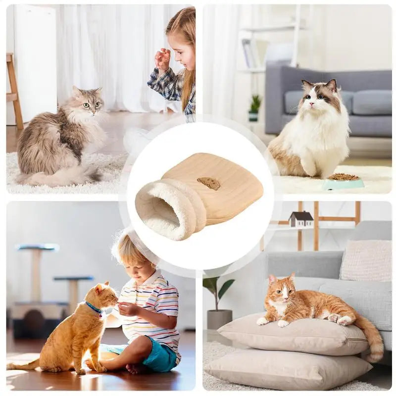 Cat Sleeping Bag Sleeping Bag Semi-Enclosed Cats Dogs Warming Pad Soft Cat Bed Lovely Cat Nest Pet Supplies for Cats and Dog