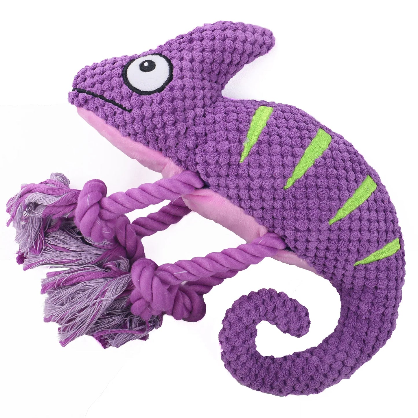 Dog Plush Toy Spot Plush Stuffed Molars Bite-resistant Squeaking Sound Chameleon Pet Dog Toys Fleece Squeak Toys