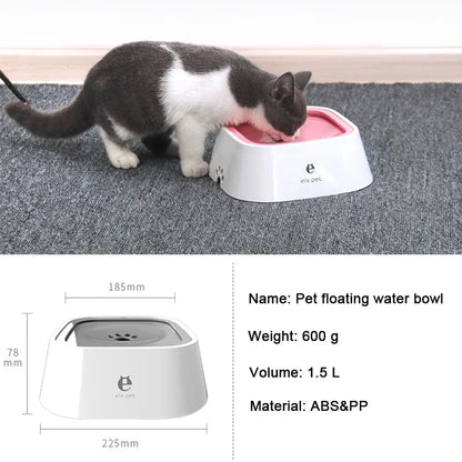 Dog Bowl Floating Bowl Water Drinker Not Wet Mouth Splash Water Cats Dogs Bowl Anti-Overflow Water Dispenser Portable Pet Bowl