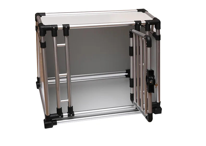Pet cage, car aviation dog cage air freight Thickened ventilated aluminum firm dog cat large cage