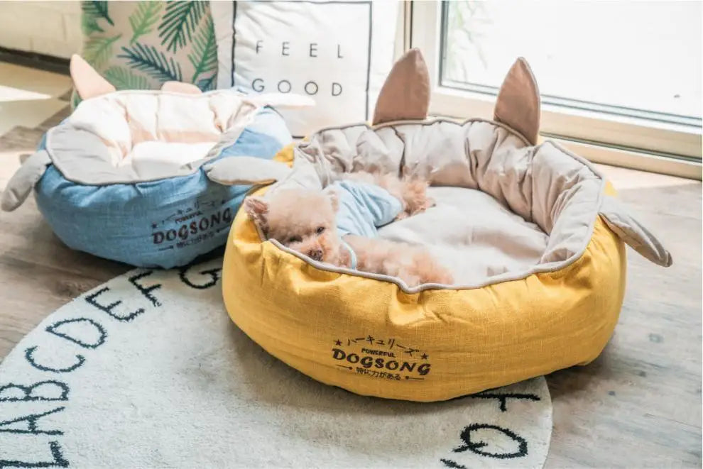 nk0 rabbit ear kennel keeps warm in winter removable and washable teddy cat litter pet dog supplies thermal supplies pet litter