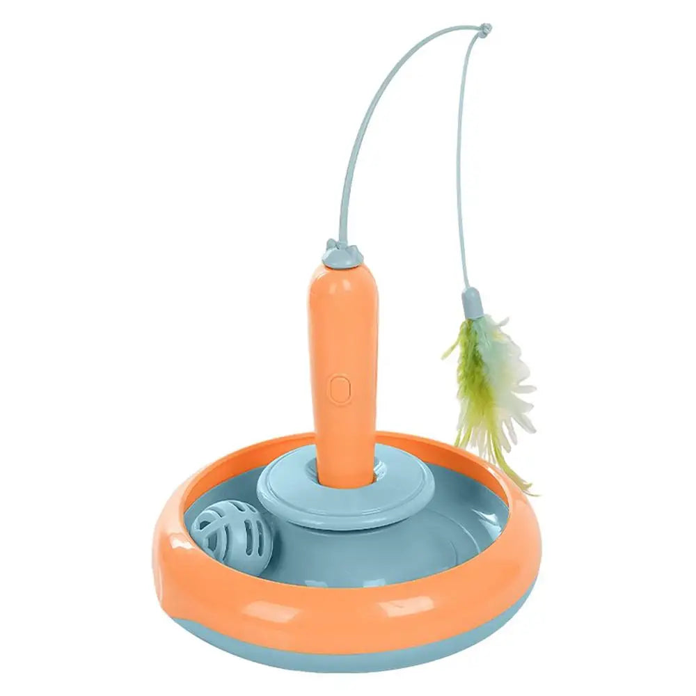 Electric Cat Toy Funny Cat Toys Cat Feather Teaser Multifunctional Indoor Cat Interactive Toy Reusable Electric Kitten Playing