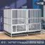 Stainless steel dog cage with partition mother and child cage square tube double cage large pet golden retriever ken