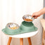 Ergonomic Inclined Cat Feeder Bowl Stainless Steel Raised Silicone Dog Bowl For Dogs Large No Spill Pet Mat Cat Food Supplies