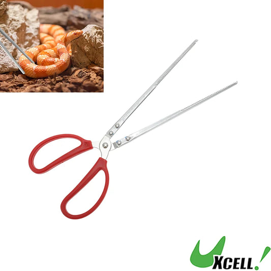 UXCELL Snake Feeding Tongs Stainless Steel Extra Long Straight Design Silver Tone Cleaning Tools Fish Aquatic Pet Supplies