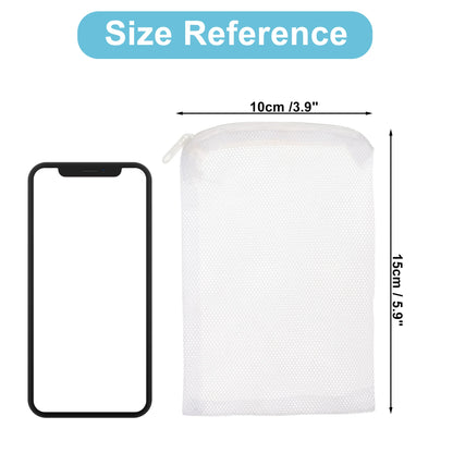 UXCELL Aquarium Filter Media Bags Fine Zipper Mesh Filter Bags Mesh Zipper Bags for Activated Carbon Resin Filters
