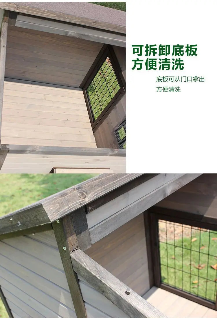 Small puppy house outdoor water rot kennel kennel kennel rural large medium and small outdoor villa