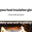 Microwave Long Cotton Gloves Cute Cat Paws Oven Insulation Gloves Heat Resistant Non-Slip Single Glove Kitchen Baking Supplies