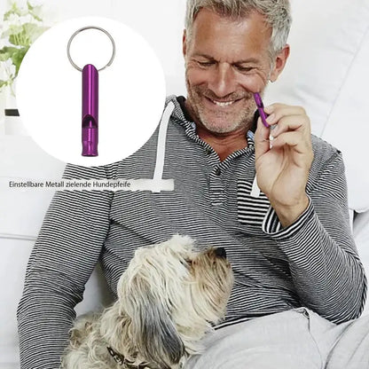 Ultrasonic Dog Whistle Adjustable Dog Recall Whistle Anti Barking Ultrasonic Tool Portable Dog Training Behavior Aids Stop Bark