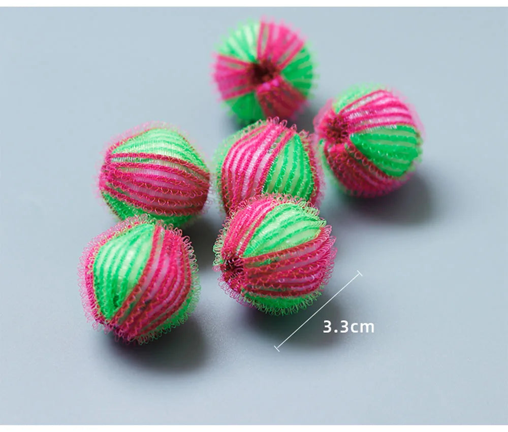 6pcs Nylon Laundry Ball Washing Machine Decontamination Ball Fur Lint Sticking Dedusting Roller Pet Hair Removal Ball in Laundry