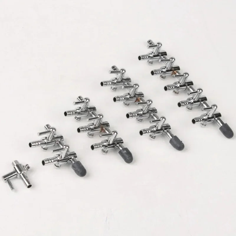 Aquarium 1-8 Way Air Splitter Valve Fish Tank Air Pump Flow Splitter Distributor Pump Valve Tap Lever Control Switch Valve
