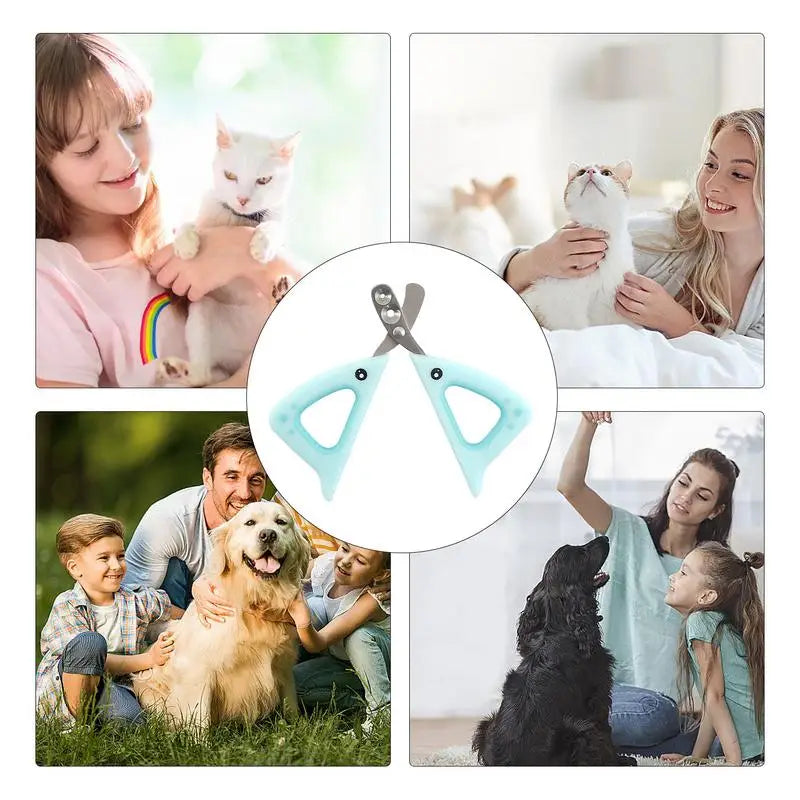 Cat Nail Trimmer Pet Nail Clippers For Small Animals Sharp & Safe Stainless-Steel Circular Cut Hole Design Grooming Tool For