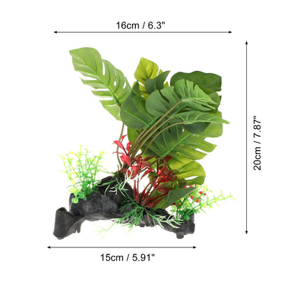 UXCELL Artificial Plants Grass Aquarium Plastic Water Weeds Ornament Fish Tank Flower Plants Tree Decoration Accessories