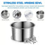 Crate Water Bowl Stainless Steel Dog Crate Hang Water and Food Bowls Feeder Dish for Dogs & Cats for Dry and Wet Foods Pet Cage