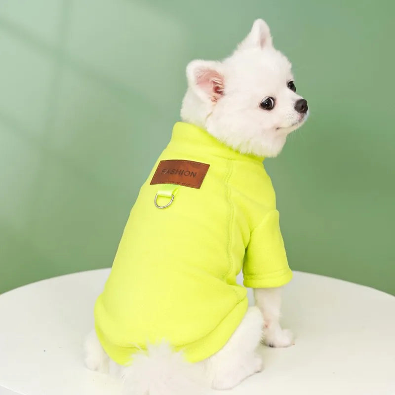 Puppy Warm Hoodies Fleece Dog Jacket Pet Letter Winter Dog Clothes Chihuahua Poodle Bichon Accessories Cat Coat Dog Pullover
