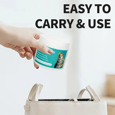 100 Count Dog Eye Cleaner Pet Eye Wipes Tear Stain Remover Convenient Cleaning Pads Dog Eye Cleaning Wipes Grooming Kit Care