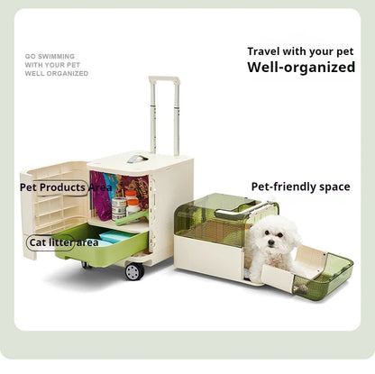 Cat bag portable cat backpack pet trolley case large capacity suitcase
