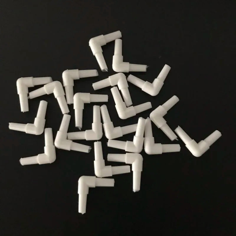 10pcs/lot 4mm Aquarium Air Tube Connector Elbow Y shape Fish Tank Accessories Air Pump Connector Control Valve Air Pipe Tubes