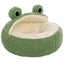 Pet Bed Cat Dog Nest Winter Warm Plush Round Cartoon Frog Deep Sleep Bag Comfort Soft Puppy Dog Bed Warm Cat Basket