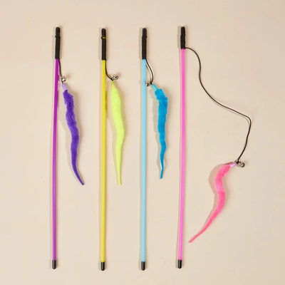 Cat Toy Cat Teaser Sticks Caterpillar Tease Cat Stick Insect Tease Cat Stick Plastic Rod Interactive Tease Cat Stick Cat Toy
