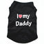 Small Dog Clothes Soft Cotton Puppy Shirt Classic Daddy Mommy Printed T-shirt Pet Vest Clothing for Cats Chihuahua Dog Apparel