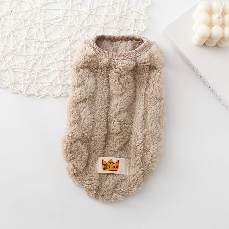 Cute Dog Sweaters For Small Dogs Chihuahua Knit Sleeves Puppy Winter Fleece Harness Clothes Sweater For Cat Warm Puppy Hoodie