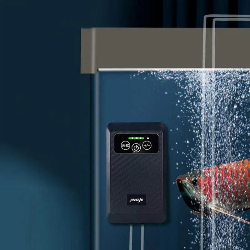 Rechargeable Air Pump Aquarium Oxygen Aerator Fish Tank Oxygenator Adjustable Quiet Air Pump Waterproof Silent Aquarium Oxygen