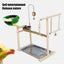 Bird Playground Stand Bird Perch Stand For Cage Natural Wooden Conure Budgie Lovebird Stand Activity Center Claw Grinding Toy