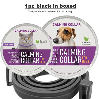 Pet Calming Collar for Cats Effective Relief Reduce Anxiety Stress Pheromones Relaxing Breakaway Collar for Kittens Puppies Dogs