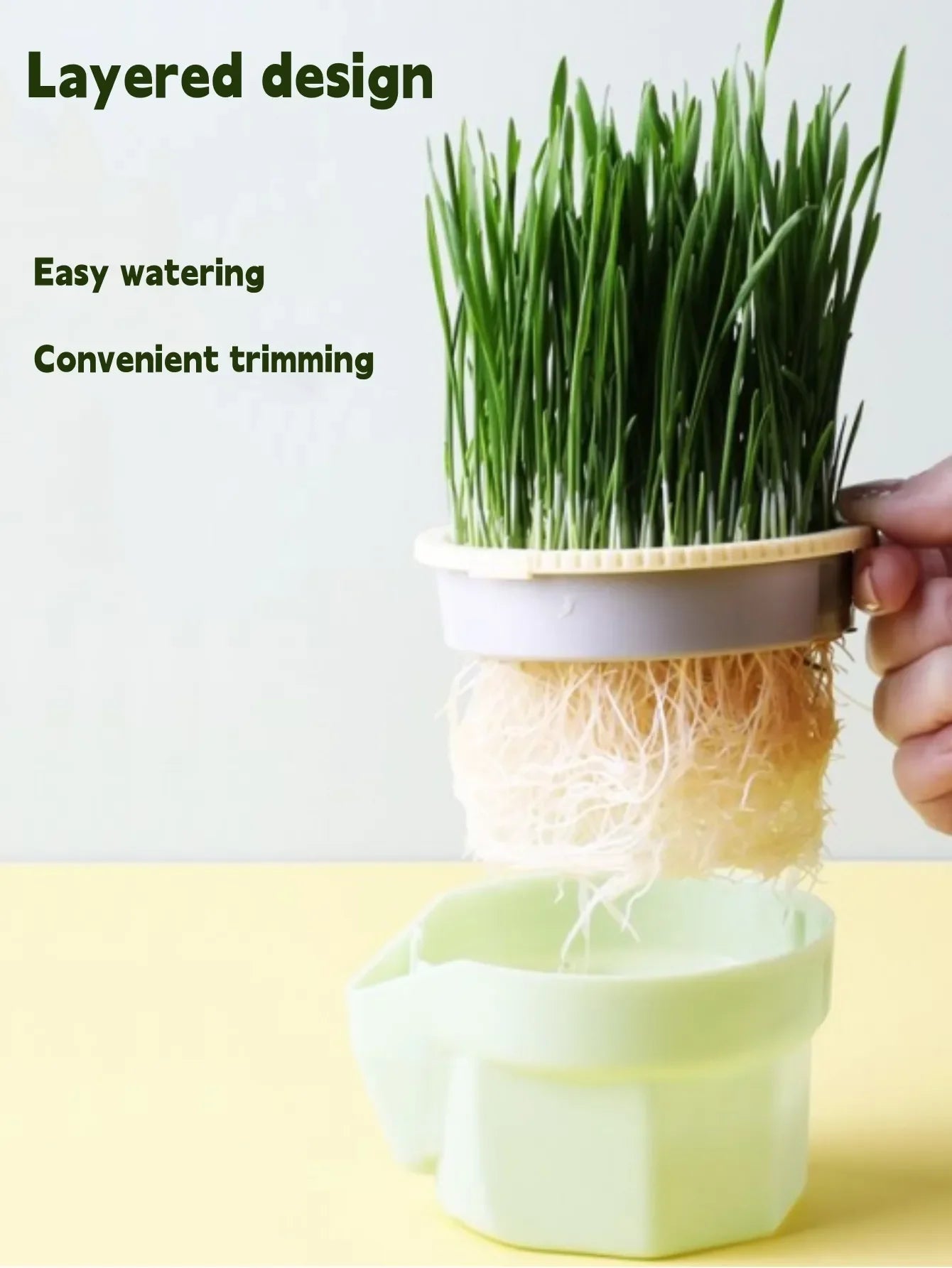 Hierarchical Design Cat Grass Cultivation Cup with Soilless Cultivation Reusable Catnip Growing Container Seed Germination Tray