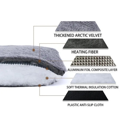 Self Warming Cat Bed Soft Warm Heated Dog Mat Thermal Blanket Non-slip Self-Heating Cat And Dog Bed Mat Pet Heating Pad For