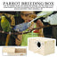 Parakeet Nest Box Wood Parrot Breeding Nest Cage House Nesting Boxes For Birds With Perch Stand Bird Cage Mating Box