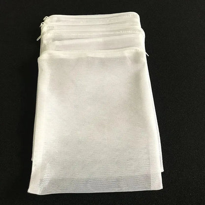 5Pcs White Dense Hole Filter Net Bag Mesh Bag Acquarium Pond For Bio Ball Carbon Media Ammonia Aquarium Fish Tank Isolation Bag