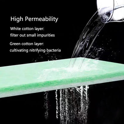 Biochemical Green White Aquarium Cotton Sponge Fish Tank Filtration Foam Green Spongs Aquarium Accessories Water Filter Cotton