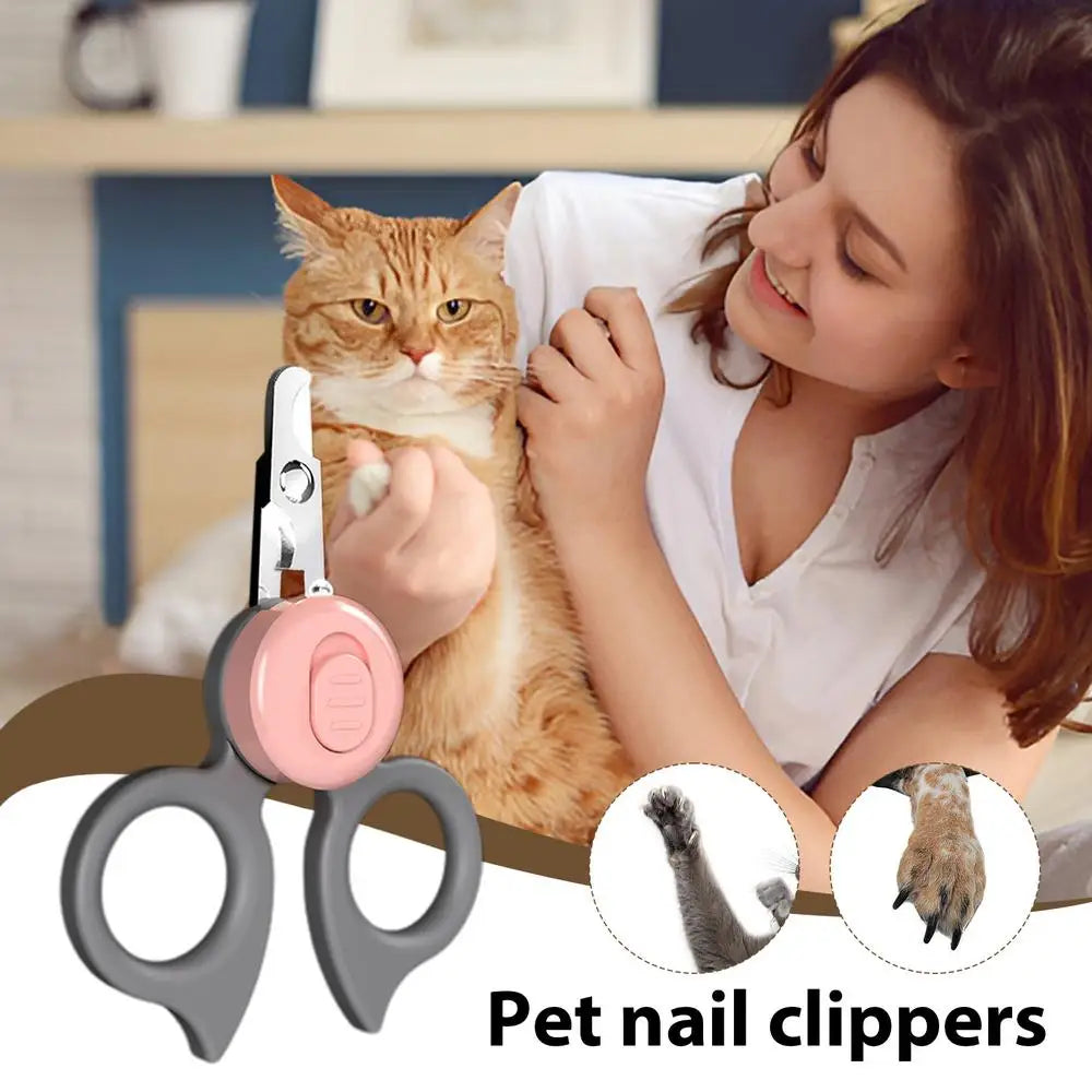 Lighted Dog Nail Clippers LED Dog Nail Cutters With Light Ergonomic Grip Pet Nail Clipper Illuminates Kitten Puppy Beauty Tools