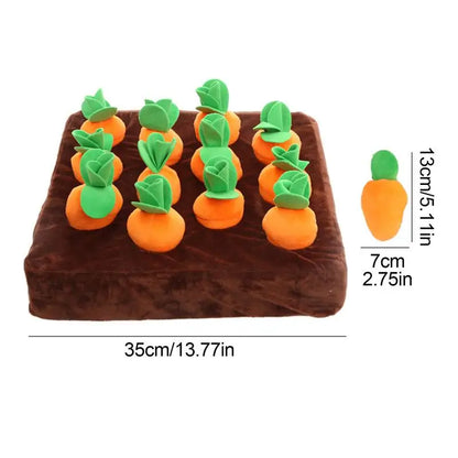 Squeaky Dog Toy Interactive Enrichment Dog Game 12 Carrots Snuffle Mat Carrot Farm Vegetable Squeaky Toy Pet Supplies Puzzle