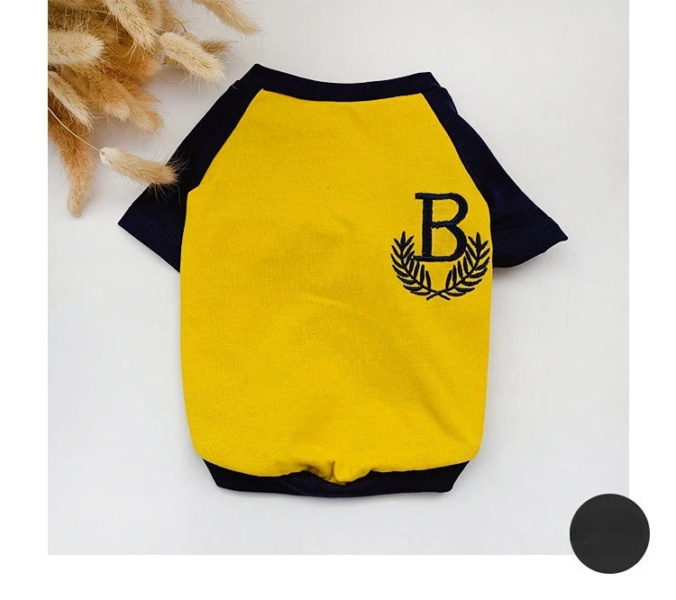 Dog Vest  Dog Shirts for Dogs  Dog Costume  Dog Clothes Parent-child Wear Spring and Summer Embroidery Four Colors