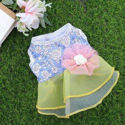 2024 Summer Dress for Dog Pets Clothes Chihuahua Wedding Dress Skirt Cloth Accessory Dog Pet Dress Supplies Hanbok Cat Costume
