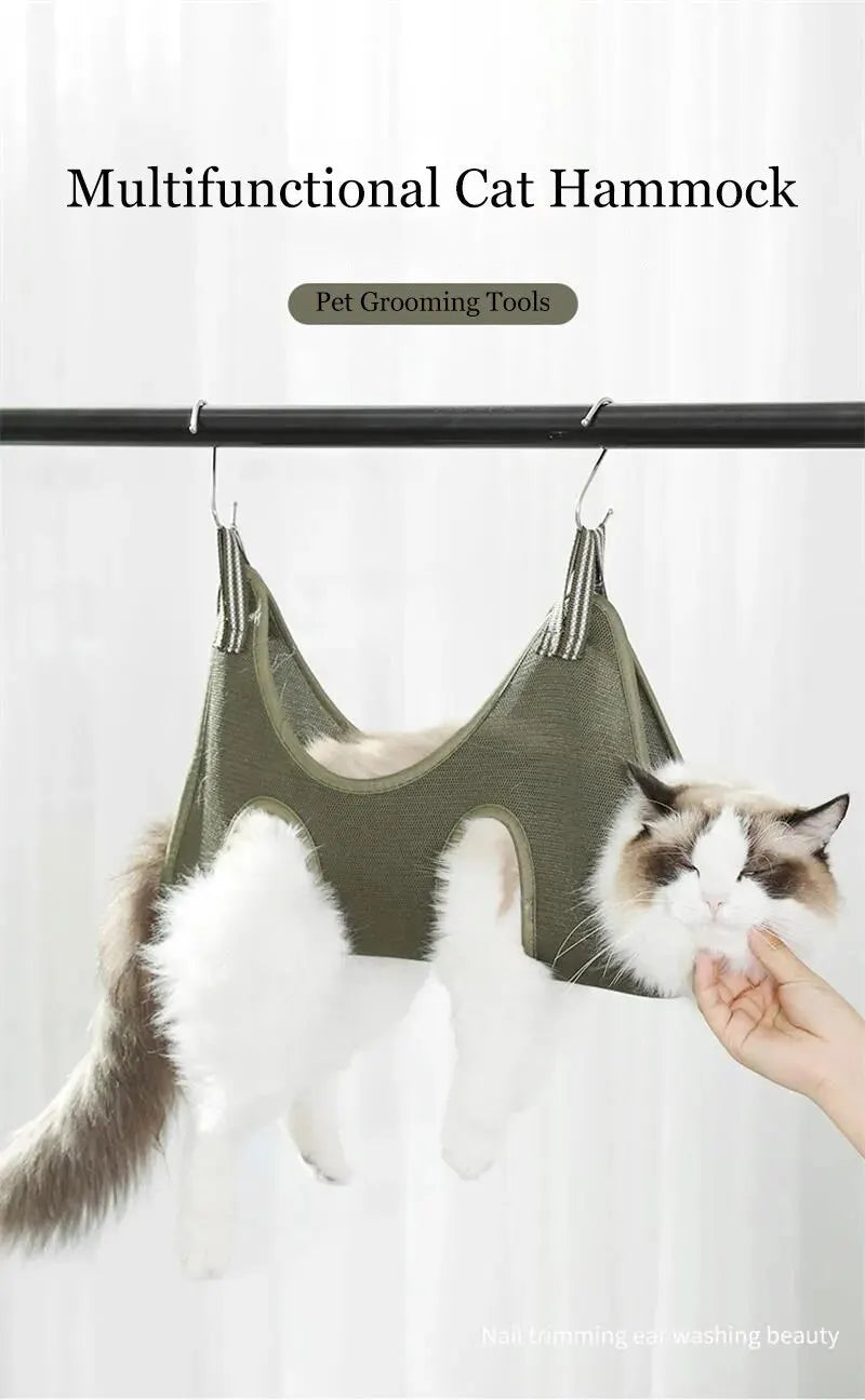Cat Grooming Nail Cutting Anti Scratch Bite Fixed Bag Bath Trimming Restraint Bag Pet Beauty Hammock Hanging Pet Supplies