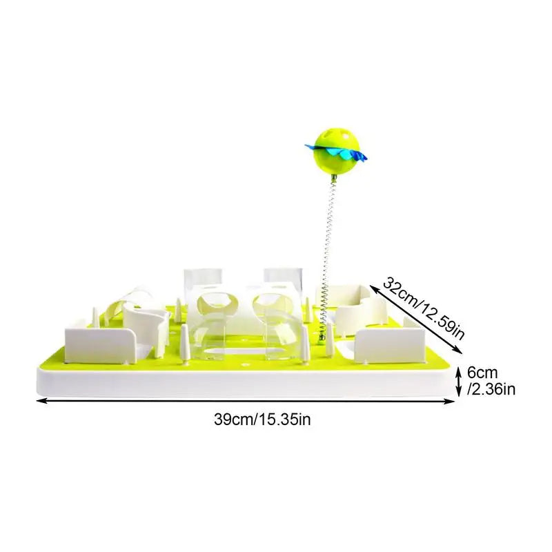 Cat Feeder Slow Eating Bloat Stop Food Plate Maze Interactive Puzzle Anti Skid Dishes Tray Home Pet Accessories Training Tool
