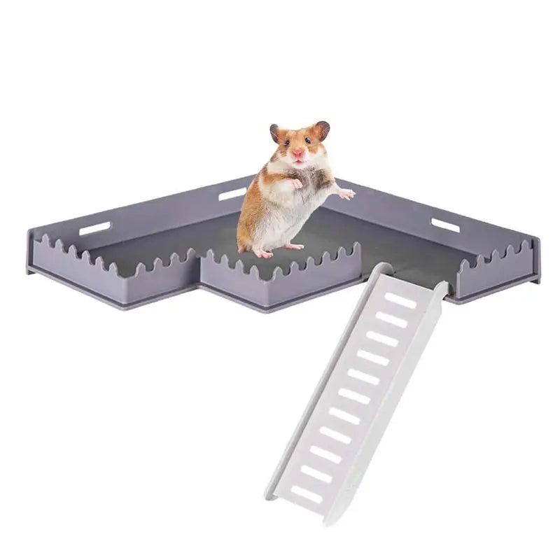 Hamster Platform With Ladder Safe PVC Play Gym With Ladder Pet Supplies Small Animal Habitat Decor For Hamsters Hedgehogs